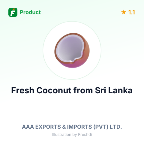 Fresh Coconut – summary card, no photo uploaded yet