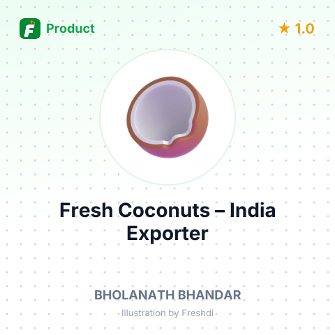 Fresh Coconuts – summary card, no photo uploaded yet