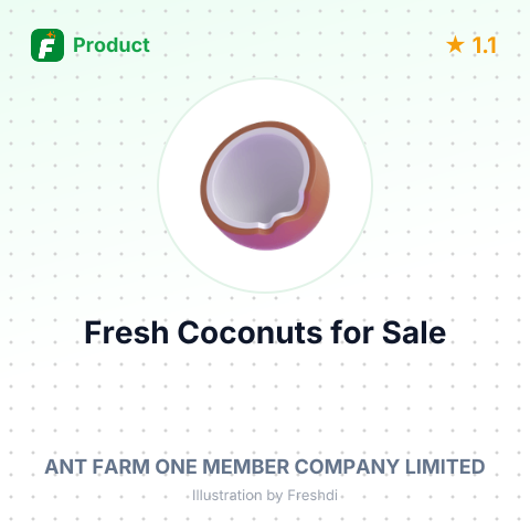Fresh Coconuts – summary card, no photo uploaded yet