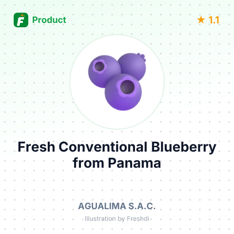 Fresh Conventional Blueberry – summary card, no photo uploaded yet