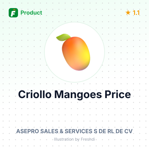 Fresh Criollo Mangoes in Boxes – summary card, no photo uploaded yet