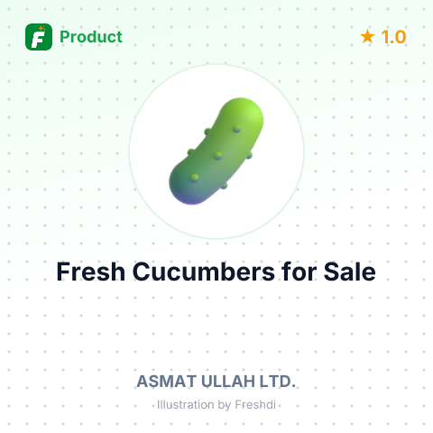 Fresh Cucumbers – summary card, no photo uploaded yet