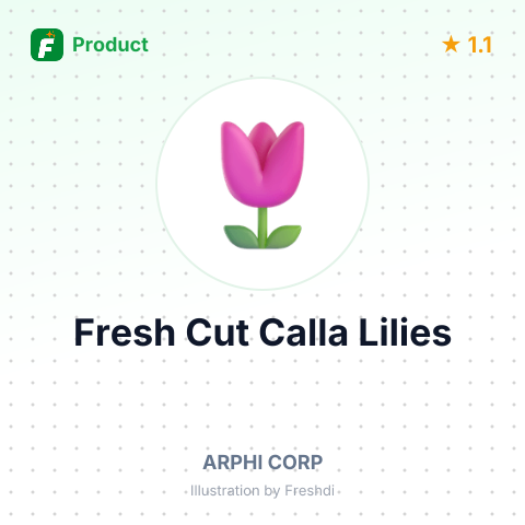 Fresh Cut Calla Lilies – summary card, no photo uploaded yet