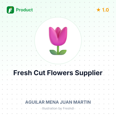 Fresh Cut Flowers (FLOR VERANO) – product summary card, no photo uploaded yet