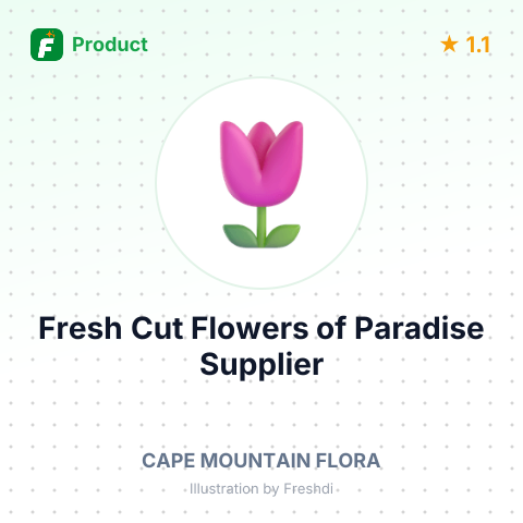Fresh Cut Flowers of Paradise – summary card, no photo uploaded yet