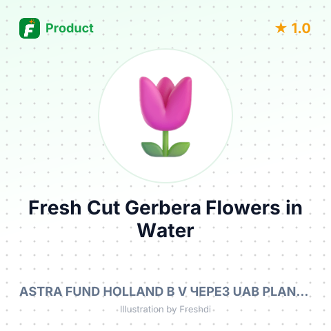 Fresh Cut Gerbera Flowers in Water – summary card, no photo uploaded yet