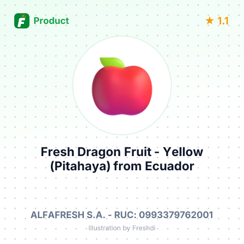 Fresh Dragon Fruit - Yellow (Pitahaya) – summary card, no photo uploaded yet