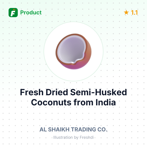 Fresh Dried Semi-Husked Coconuts – summary card, no photo uploaded yet