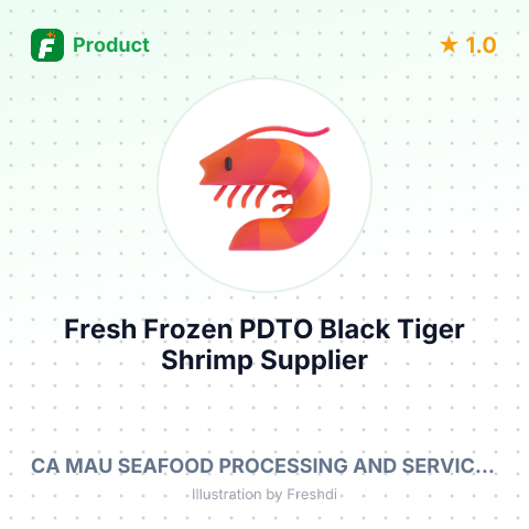 Fresh Frozen PDTO Black Tiger Shrimp – summary card, no photo uploaded yet