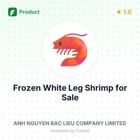 Fresh Frozen White Leg Shrimp, Headless, Peeled, Tail On (PDTO) – summary card, no photo uploaded yet