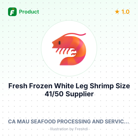 Fresh Frozen White Leg Shrimp Size 41/50 – summary card, no photo uploaded yet