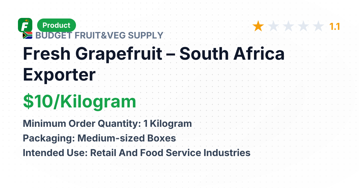 Fresh Grapefruit – product summary card, no photo uploaded yet