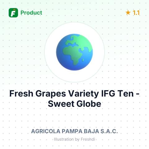 Fresh Grapes Variety IFG Ten (067-105) - Sweet Globe – summary card, no photo uploaded yet