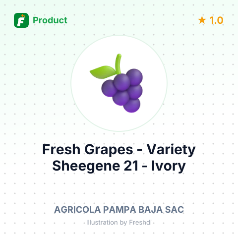 Fresh Grapes - Variety Sheegene 21 - Ivory – summary card, no photo uploaded yet