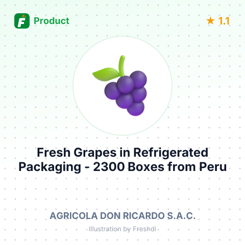 Fresh Grapes in Refrigerated Packaging - 2300 Boxes – summary card, no photo uploaded yet
