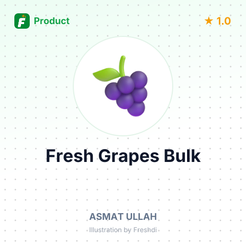 Fresh Grapes – summary card, no photo uploaded yet