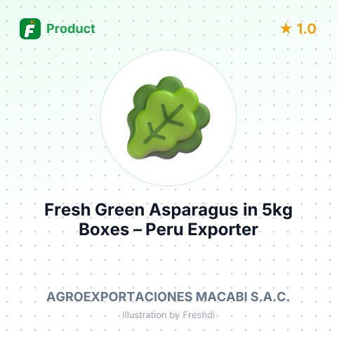 Fresh Green Asparagus in 5kg Boxes – summary card, no photo uploaded yet