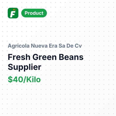 Fresh Green Beans – summary card, no photo uploaded yet