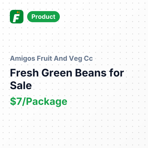 Fresh Green Beans – summary card, no photo uploaded yet