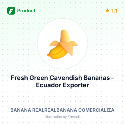 Fresh Green Cavendish Bananas – summary card, no photo uploaded yet