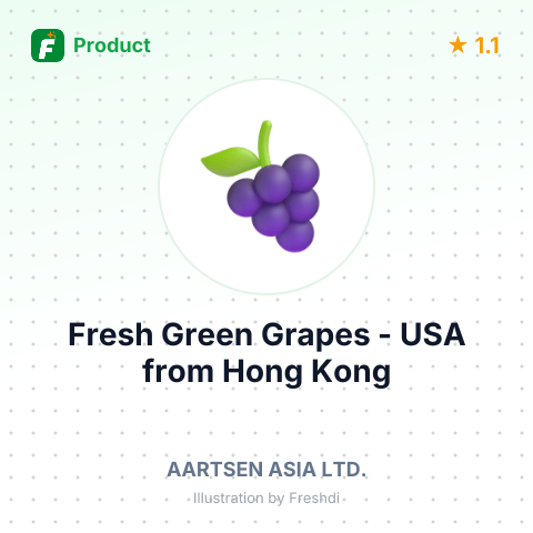 Fresh Green Grapes - USA – summary card, no photo uploaded yet