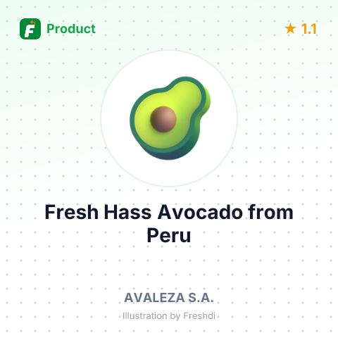 Fresh Hass Avocado – product summary card, no photo uploaded yet