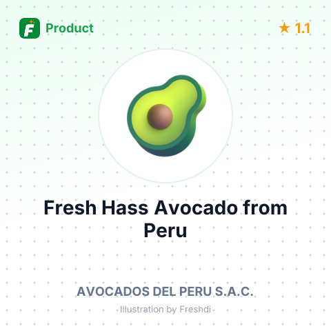 Fresh Hass Avocado – product summary card, no photo uploaded yet