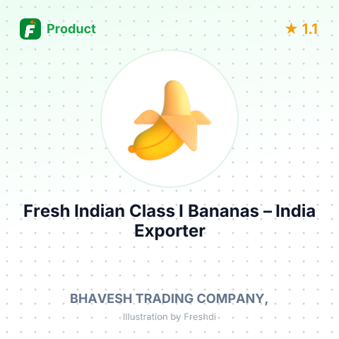 Fresh Indian Class I Bananas – summary card, no photo uploaded yet