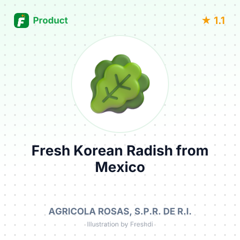 Fresh Korean Radish – summary card, no photo uploaded yet