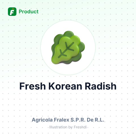 Fresh Korean Radish – summary card, no photo uploaded yet