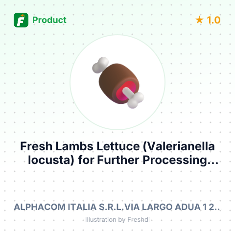 Fresh Lambs Lettuce (Valerianella locusta) for Further Processing – summary card, no photo uploaded yet