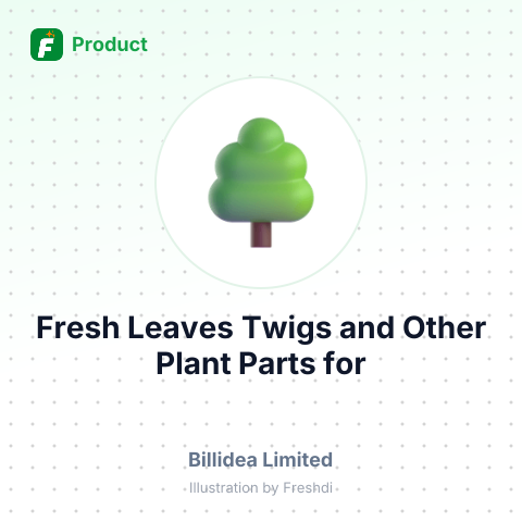 Fresh Leaves, Twigs, and Other Plant Parts for Decorative Purposes – summary card, no photo uploaded yet