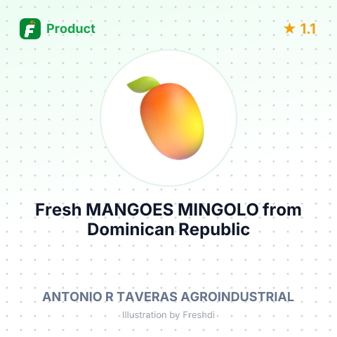 Fresh MANGOES MINGOLO – product summary card, no photo uploaded yet