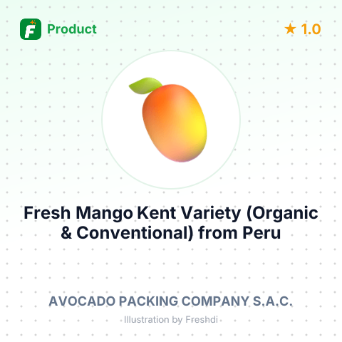 Fresh Mango Kent Variety (Organic & Conventional) – summary card, no photo uploaded yet