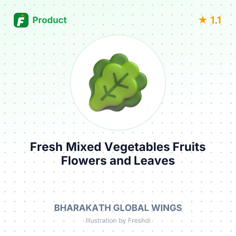 Fresh Mixed Vegetables, Fruits, Flowers and Leaves – summary card, no photo uploaded yet