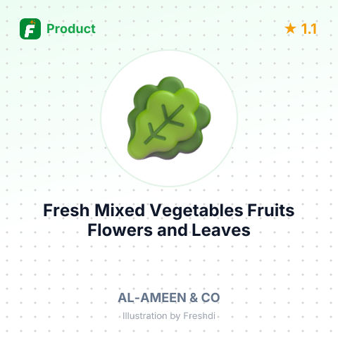 Fresh Mixed Vegetables, Fruits, Flowers, and Leaves – summary card, no photo uploaded yet