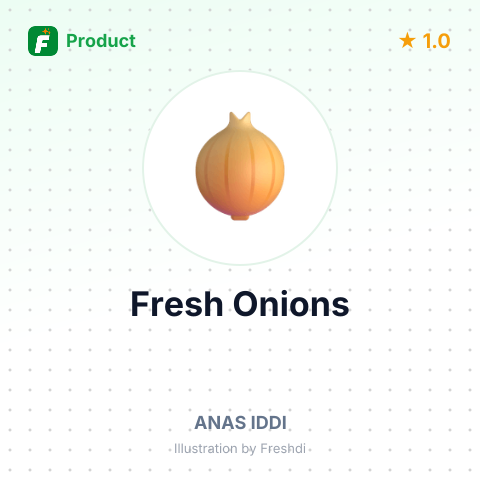 Fresh Onions – summary card, no photo uploaded yet
