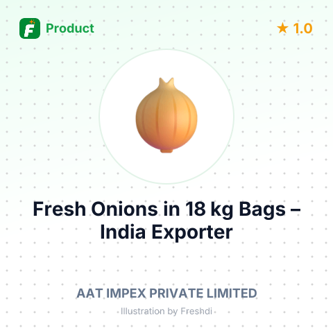 Fresh Onions in 18 kg Bags – summary card, no photo uploaded yet