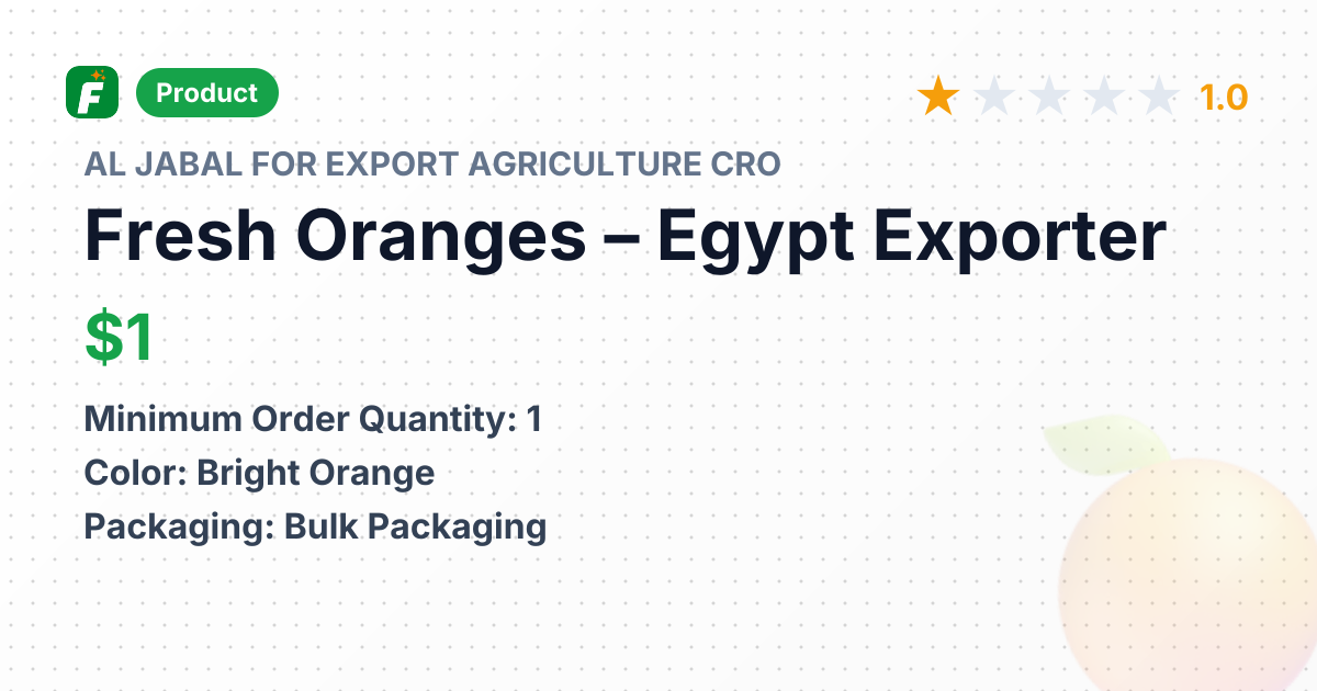 Fresh Oranges – product summary card, no photo uploaded yet