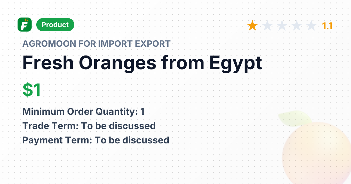Fresh Oranges – product summary card, no photo uploaded yet
