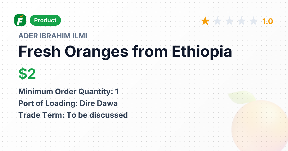 Fresh Oranges – product summary card, no photo uploaded yet