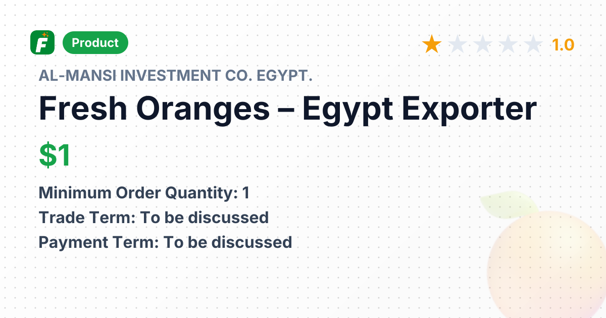 Fresh Oranges – product summary card, no photo uploaded yet