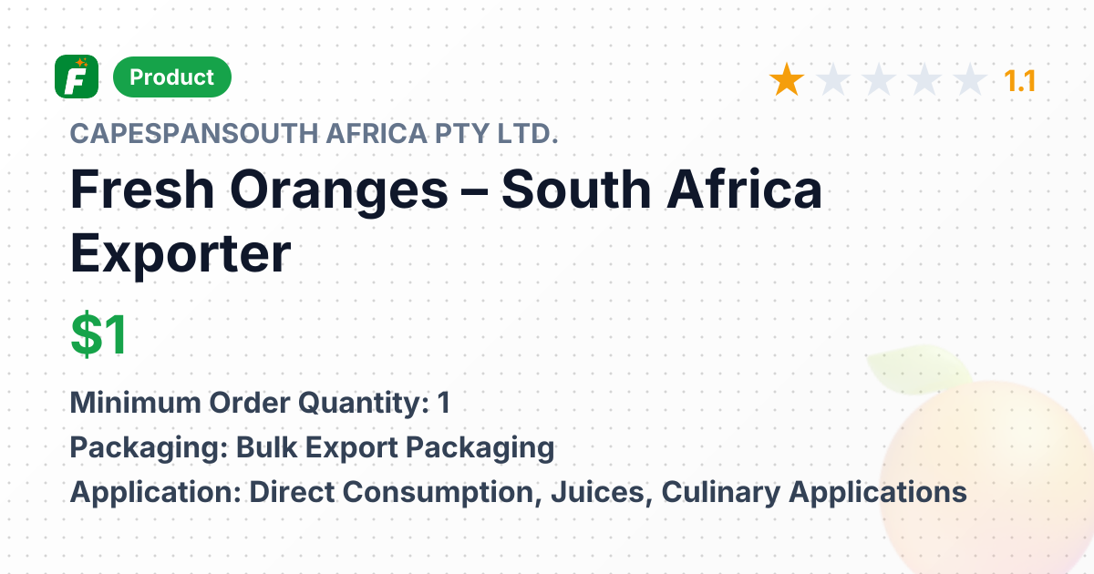 Fresh Oranges – product summary card, no photo uploaded yet