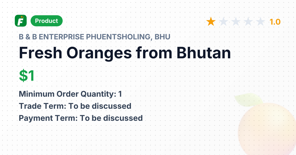 Fresh Oranges – product summary card, no photo uploaded yet