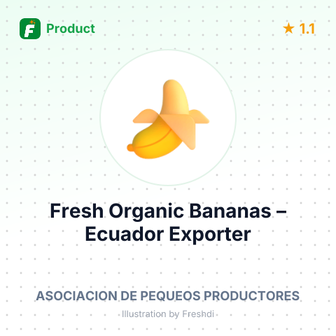 Fresh Organic Bananas – summary card, no photo uploaded yet