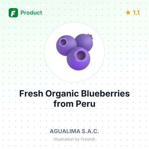 Fresh Organic Blueberries – summary card, no photo uploaded yet