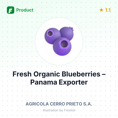 Fresh Organic Blueberries – summary card, no photo uploaded yet