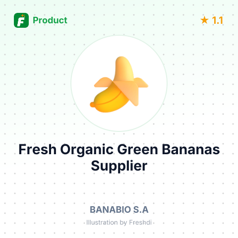 Fresh Organic Green Bananas – summary card, no photo uploaded yet