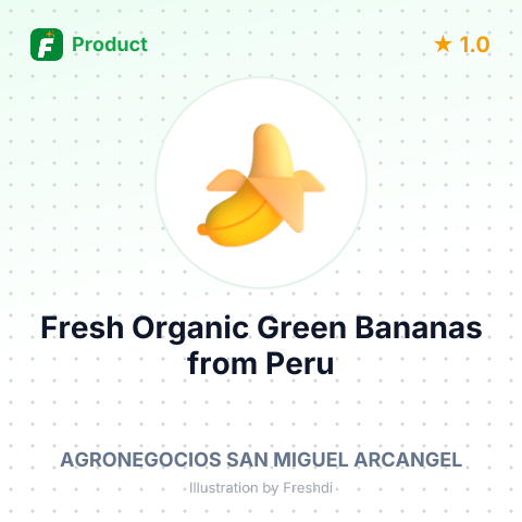 Fresh Organic Green Bananas – summary card, no photo uploaded yet