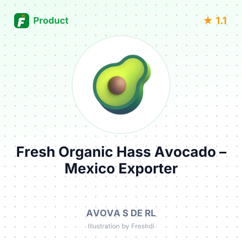 Fresh Organic Hass Avocado – summary card, no photo uploaded yet